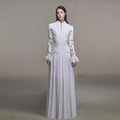 2026 Vintage Casual Sexy Flare Sleeve Lace Long Dress New Temptation Empire Front Breathable Hollow Design for Spring Summer