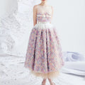 New Fashion High Quality Lace Off-the-shoulder Evening Dresses Women 3D Flowers Sexy pink Dress