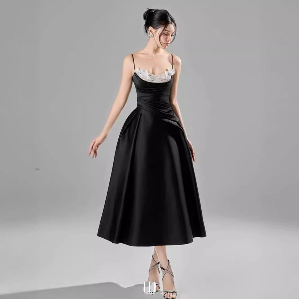 High Quality Elegant Evening Dress for Women Long Lace Design Digital Printing Woven Weaving Method Solid Pattern for Parties