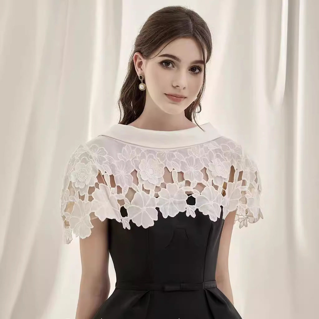 High Quality Elegant Women's Evening Dresses Long Design with Lace Maxi Length Party Style Solid Pattern Woven