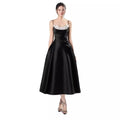 High Quality Elegant Evening Dress for Women Long Lace Design Digital Printing Woven Weaving Method Solid Pattern for Parties