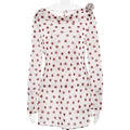 Transparent Polka Dot Chiffon Dress Women Sexy Swing Neck Long Sleeve Slim Fit Club Gowns